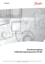 Einzelraumreglung FuÃbodenregelungssystem FH-WC - Danfoss