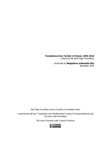 Translations from Turkish in Poland, 1990-2010 a study by the Next ...