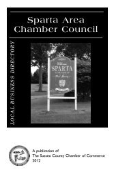 Sparta Directory Revised.qxd - Sussex County Chamber of Commerce