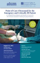 Point-of-Care Ultrasound for the Emergency and Critically Ill ... - AIUM