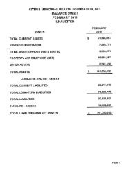 Download Spreadsheet - Citrus Memorial Hospital