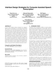 User Interface Design for Computer-Assisted Speech Transcription