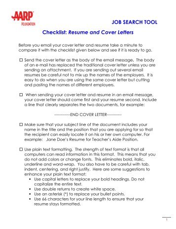 emailing a cover letter and resumes