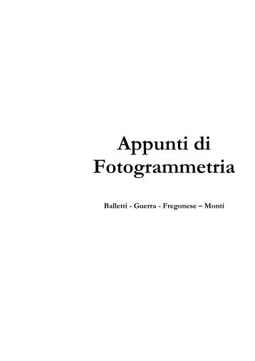 Appunti di Fotogrammetria - Circe