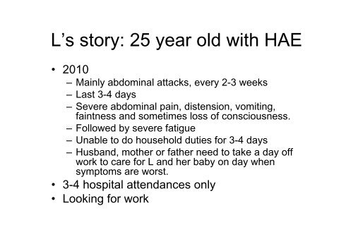 Current issues in Hereditary Angioedema (HAE) - Ipopi