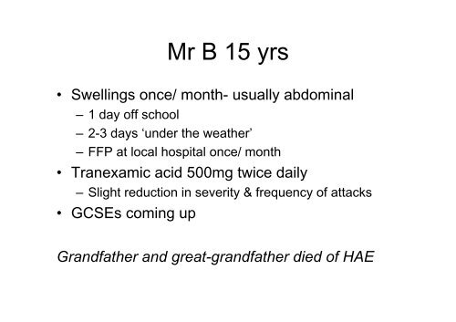 Current issues in Hereditary Angioedema (HAE) - Ipopi