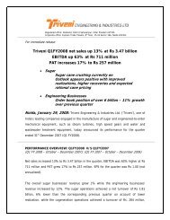 Investor Brief January 2008 - Triveni Engineering