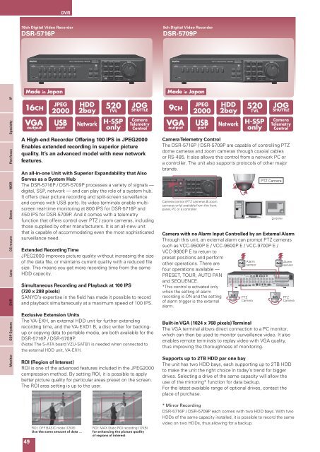 Sanyo CCTV Catalogue 2010 - Use-IP