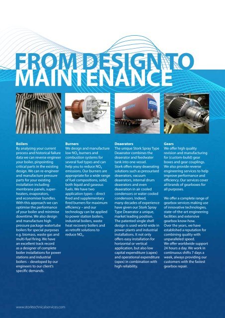 Water-steam cycle brochure - Stork Technical Services