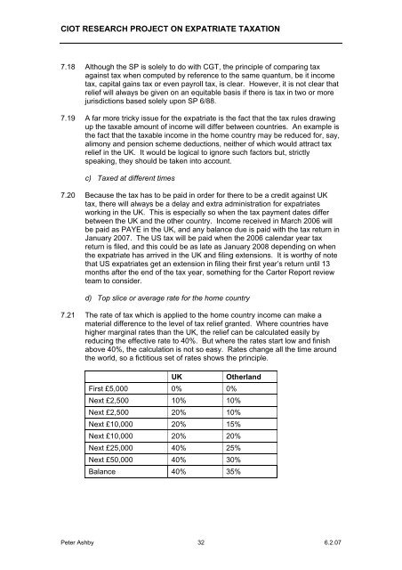 Expatriate taxation - CIOT - The Chartered Institute of Taxation