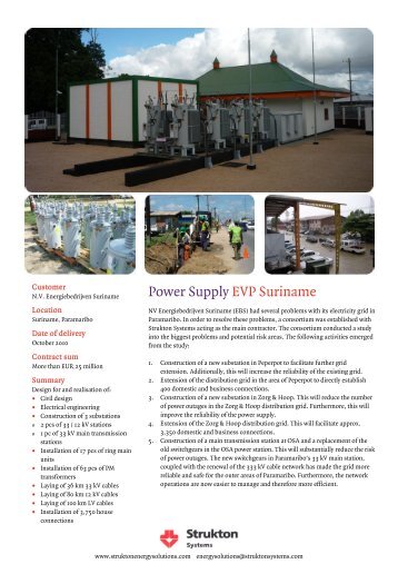 Power Supply EVP Suriname - Strukton Rail
