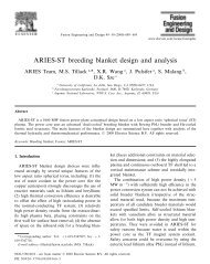 ARIES-ST breeding blanket design and analysis - Fusion Energy ...