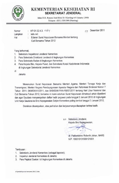 Kementerian Kesehatan Ri Sekretariat Ropeg Kemenkes