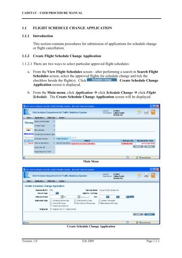 Flight Schedule Change Application