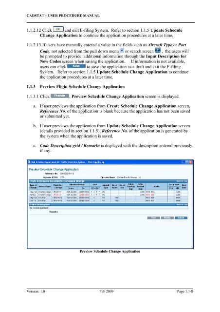 cadstat-user-procedur