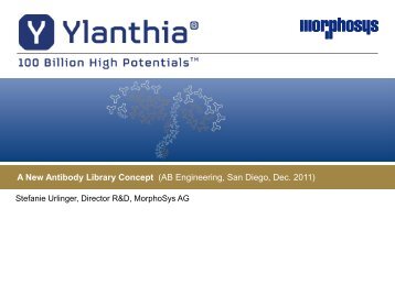 Antibody Engineering Conference, San Diego - MorphoSys