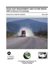 road dust management and future needs - Western Transportation ...