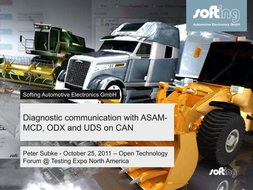 Diagnostic communication with ASAM-MCD, ODX and UDS on CAN