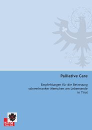 Palliative Care - TAKO - Tiroler Arbeitskreis für Onkologie