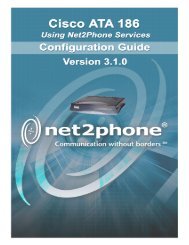 Net2Phone/Cisco ATA 186 Configuration Guide