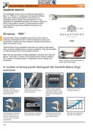 80-series A number of strong points distinguish the Sandvik Bahco ...