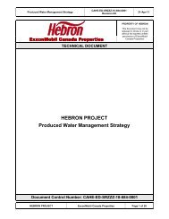 2 - Produced Water Management Strategy - Hebron Project