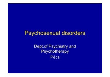 Psychosexual disorders