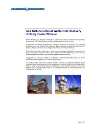 Gas Turbine Exhaust Waste Heat Recovery Units by Foster Wheeler