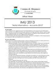 Informativa IMU - Comune di Altopascio