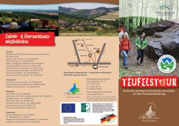Flyer Premiumwanderweg Teufelstour - Verbandsgemeinde Otterbach