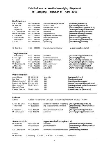 nummer 5 â April 2011 - VV Staphorst