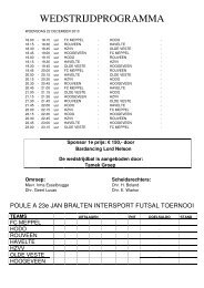 WEDSTRIJDPROGRAMMA - Staphorst