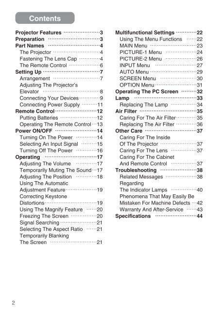 CP-S235 User's Manual - Operating Guide - Hitachi America, Ltd.