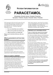 PARACETAMOL - Australian Rheumatology Association