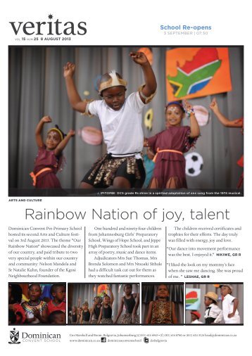 Rainbow Nation of joy, talent - Dominican Convent School