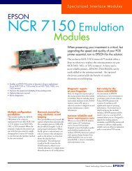 NCR 7150 Emulation - Epson POS Printers