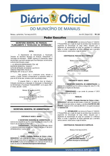 DOM 07.03.2013 - DiÃ¡rio Oficial do MunicÃ­pio