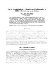 University and Industry Education and Collaboration in LEED ...