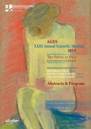 AGES XXIII Annual Scientific Meeting 2013 Abstracts & Program