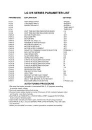 LG IV5 SERIES PARAMETER LIST - Aybey Elektronik