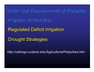 Regulated Deficit Irrigation Strategies