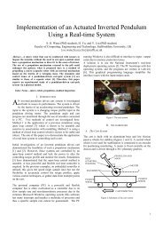 Implementation of an Actuated Inverted Pendulum Using a Real ...