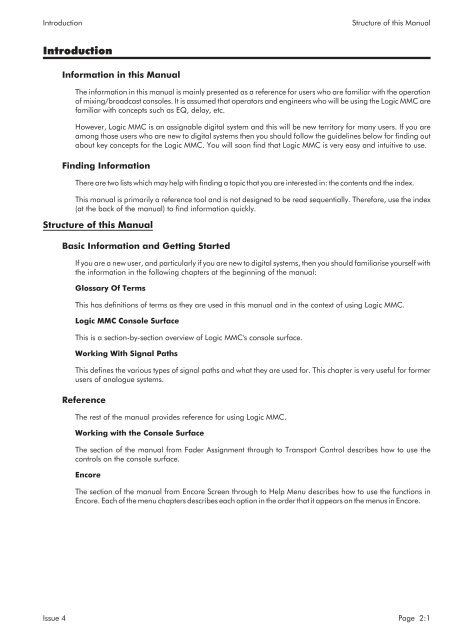 MMC User Manual - AMS Neve