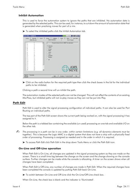 MMC User Manual - AMS Neve