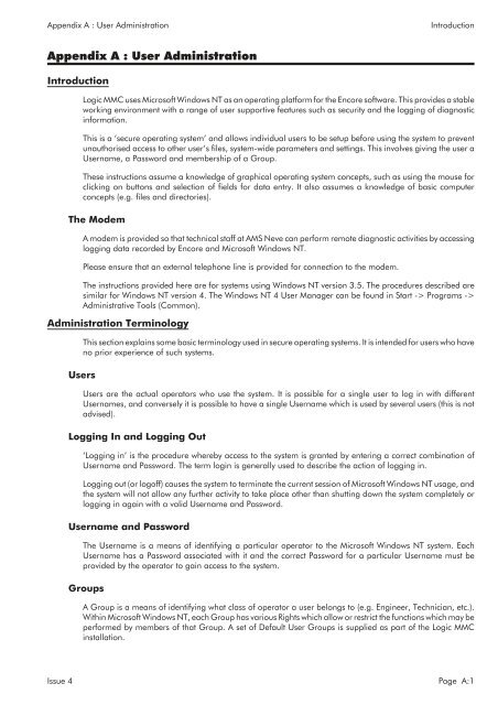 MMC User Manual - AMS Neve