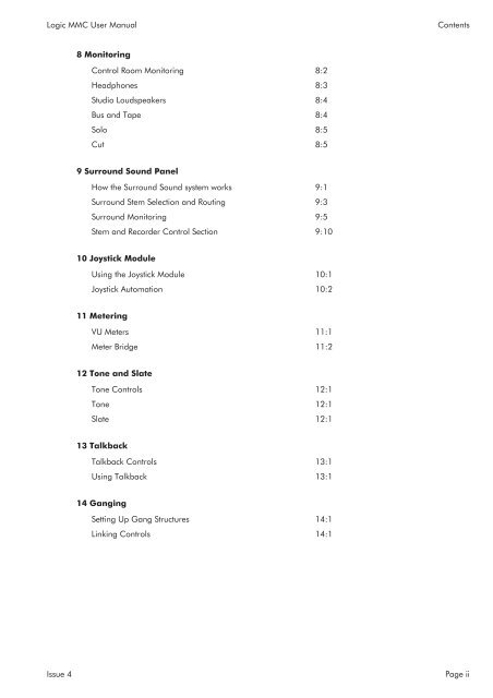 MMC User Manual - AMS Neve