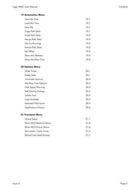 MMC User Manual - AMS Neve