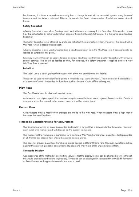 MMC User Manual - AMS Neve