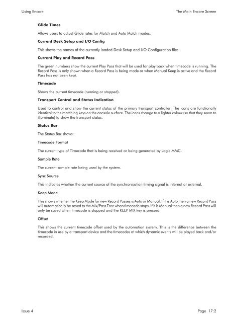 MMC User Manual - AMS Neve