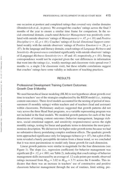 Early Education & Development Individual Factors Associated With ...